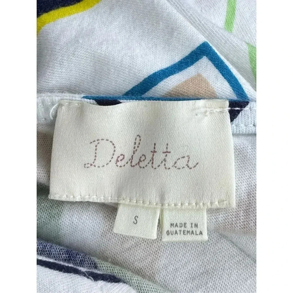 Anthropologie Multicolor Sleeveless Top Blouse Small Chevron Open Back Flowy - Picture 5 of 6